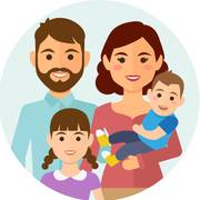 Clipart Glückliche Familie